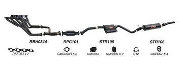 Redback Exhaust 2 1/2" Complete System for Holden Calais (09/1991 - 1995), Commodore (09/1991 - 04/1995) - Brixton 4x4 - Buy Online Now!